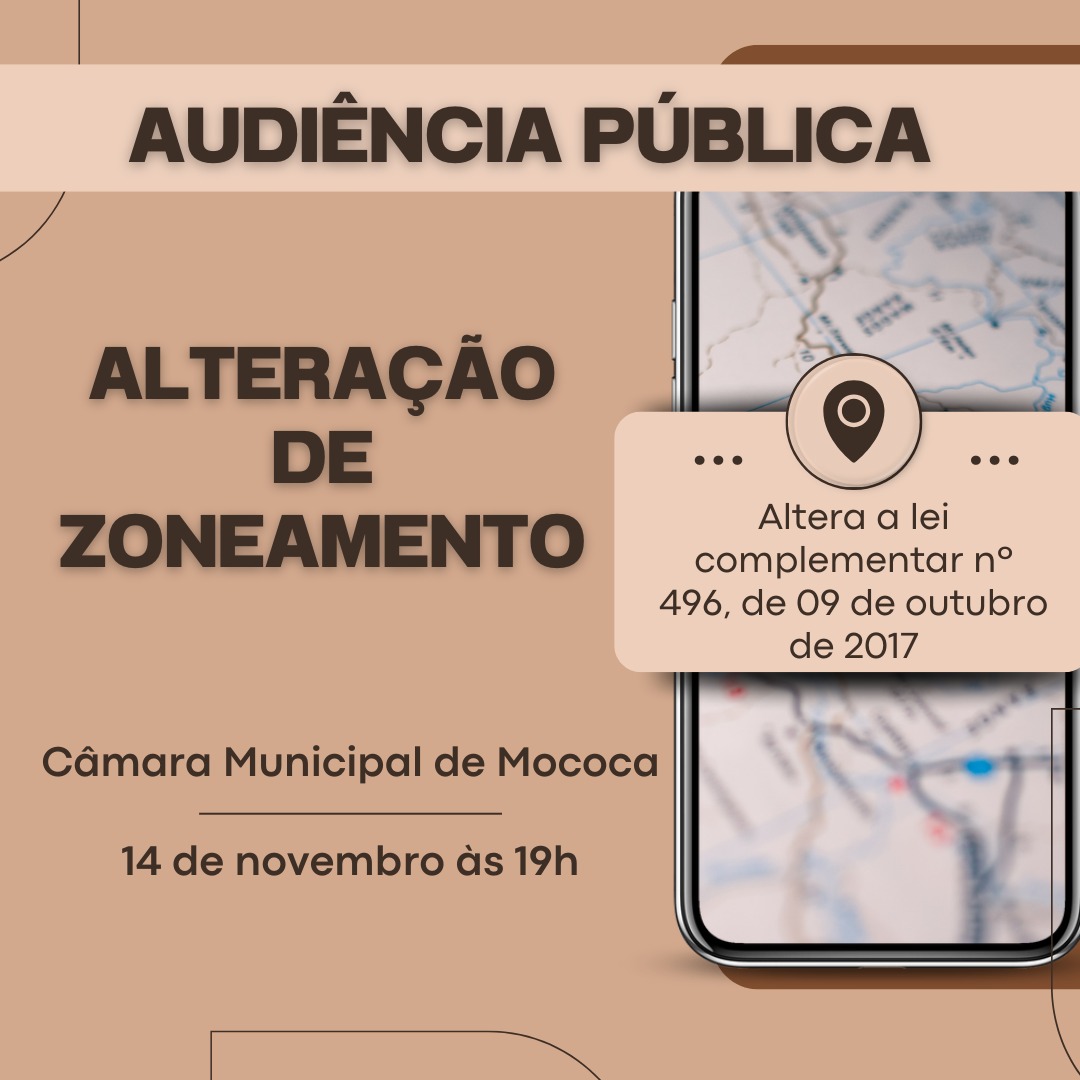 Audiência Pública sobre Alteração de Zoneamento em Mococa