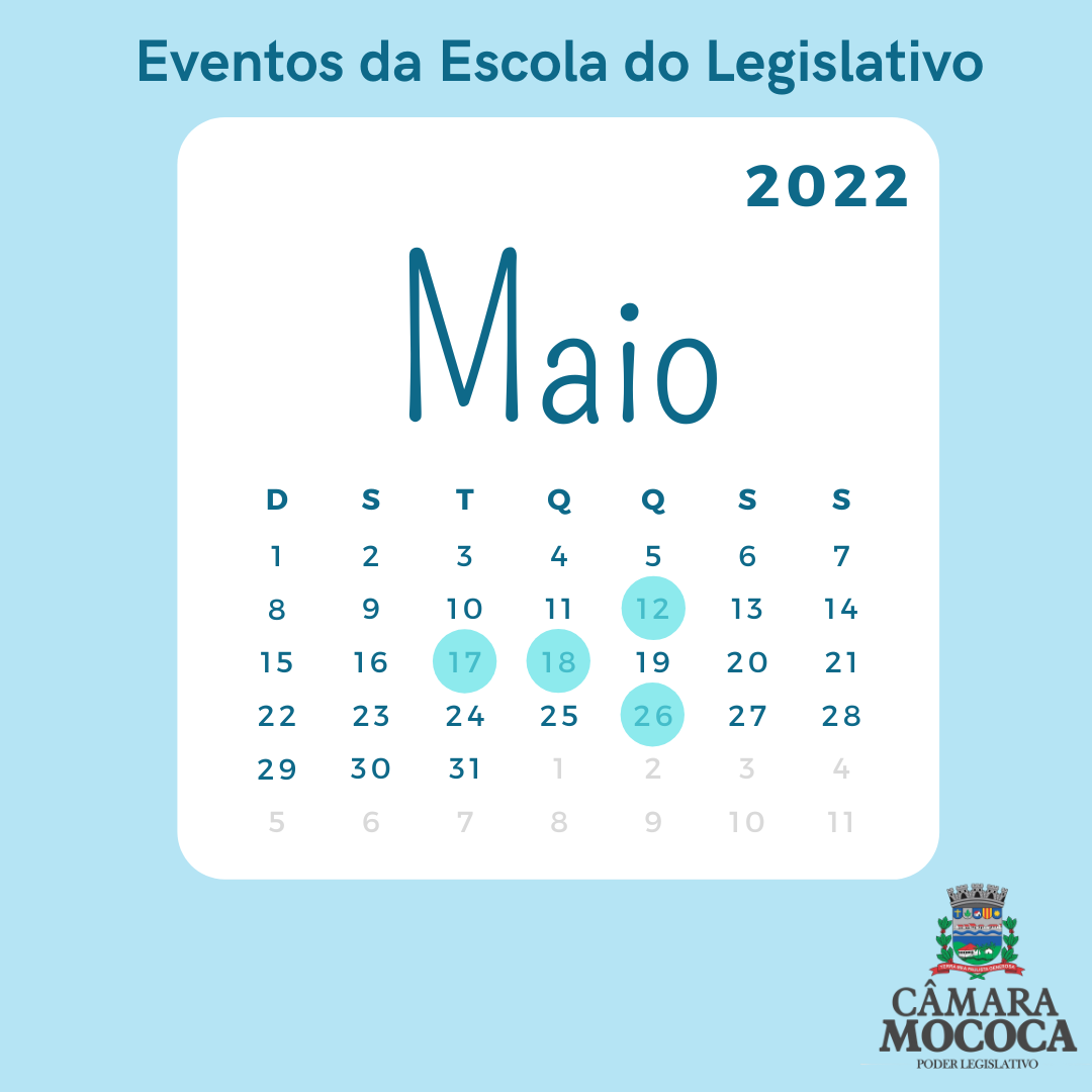 Escola do Legislativo divulga calendário de eventos do mês de maio